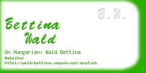 bettina wald business card